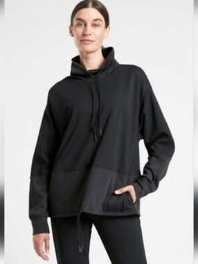 Athleta Black Hermosa Mock Neck Pullover